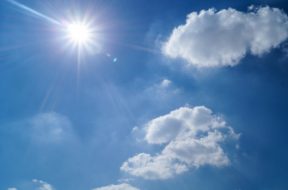 zon aan de hemel